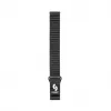 Connect 22mm Flat Head Leder-Silikon Loop Magnetisches Armband (130mm M/L) Schwarz