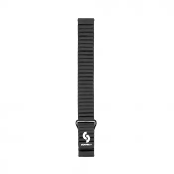 Connect 22mm Flat Head Leder-Silikon Loop Magnetisches Armband (130mm M/L) Schwarz