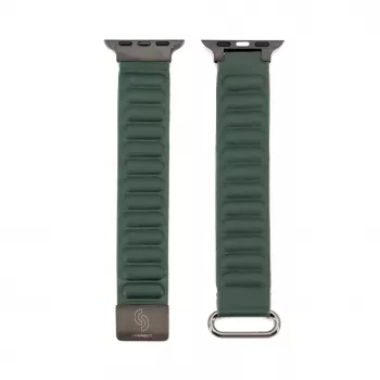 Connect Watch 38/40/41mm Cortical Back Buckle Magnetic Suction Watch Strap, Ceder Green