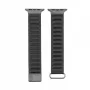 Connect Watch 42/44/45mm Armband mit Kortikalleder-Rückseite, Dornschließe und Magnetverschluss, Schwarz