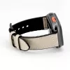 Connect Watch 38/40/41mm Silikon-Patch-Leder-Armband (132mm M/L) Weiß