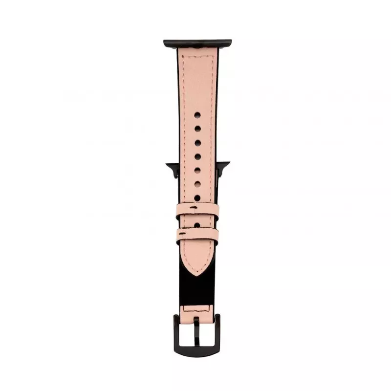 Connect Watch 42/44/45mm Silikon-Patch-Leder-Armband (132mm M/L) Pink Sand