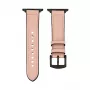 Connect Watch 42/44/45mm Silikon-Patch-Leder-Armband (132mm M/L) Pink Sand