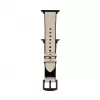 Connect Watch 42/44/45mm Silikon-Patch-Leder-Armband (132mm M/L) Weiß