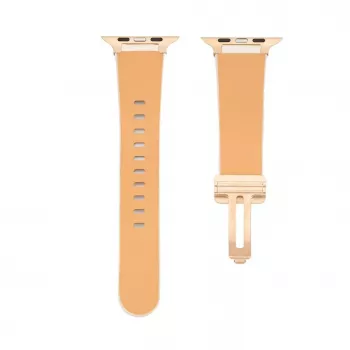 Connect Watch 38/40/41mm Single Loop Buckle Lederarmband Weiß
