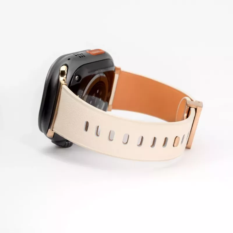 Connect Watch 42/44/45mm Single Loop Buckle Lederarmband Weiß
