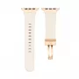 Connect Watch 42/44/45mm Single Loop Buckle Lederarmband Weiß
