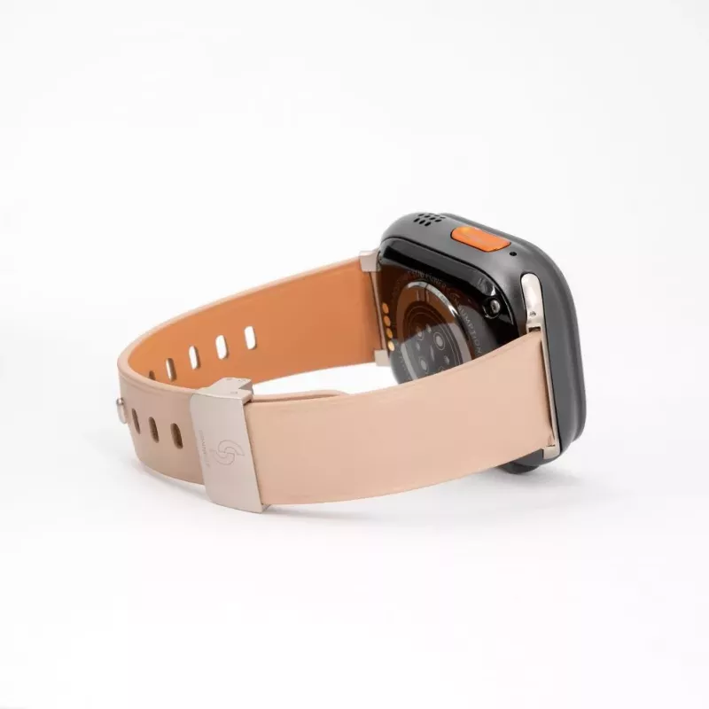 Connect Watch 42/44/45mm Single Loop Buckle Lederarmband Rosarot