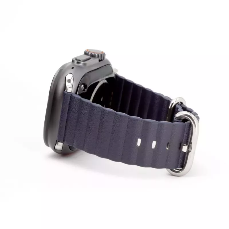 Connect Watch 38/40/41mm Marine Leder Armband Marineblau