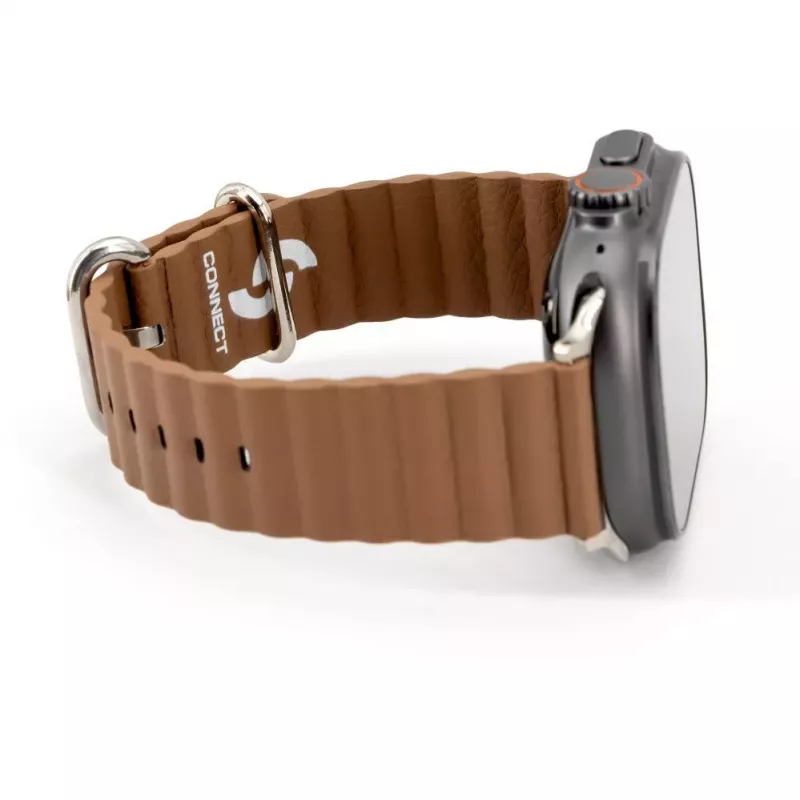 Connect Watch 38/40/41mm Marine Leder Armband Braun