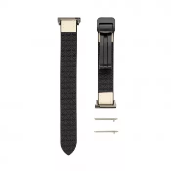 Connect 22mm Silikon-Leder-Uhrarmband mit Magnetverschluss Weiß