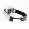 Connect 22mm Silikon-Leder-Uhrarmband mit Magnetverschluss Weiß