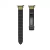Connect 22mm Silikon-Leder-Uhrarmband mit Magnetverschluss, Waldgrün