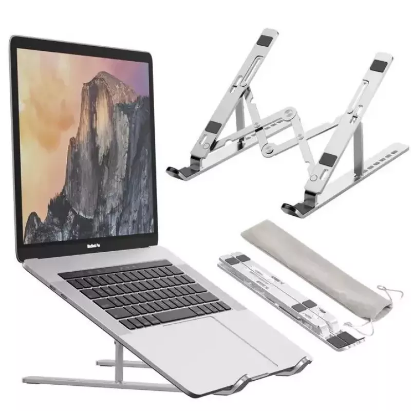iLike STM1 Metall-Klapp-Notebookständer für 10-17,3 Zoll Laptops - Silber