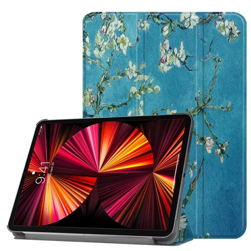 iLike Galaxy Tab S9 FE Plus Tri-Fold Eco-Leder Standhülle Sakura