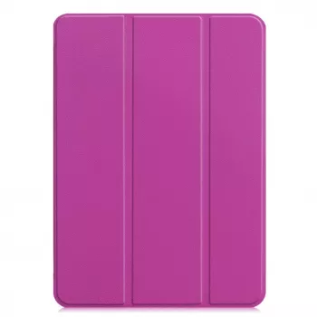 iLike Galaxy Tab S7 FE 12.4 Tri-Fold Eco-Leather Stand Case Purple