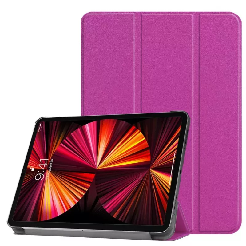 iLike Tab P12 12.7 Tri-Fold Eco-Leather Stand Case Purple