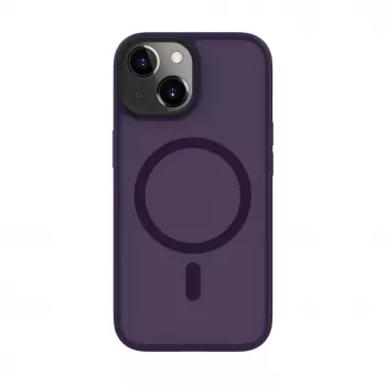Connect Apple iPhone 14 Hybrid Case mit magnetischem PC+TPU Tiefes Lila