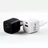 Evelatus USB-A und USB-C 30W Max EU-Ladegerät Weiß