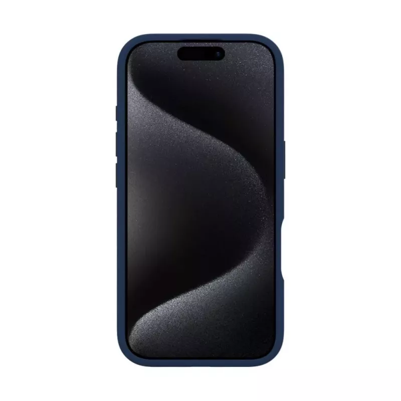 Evelatus Apple iPhone 16 Pro Max Premium MagSafe mit Standfuß Soft Touch Silikonhülle Dunkelblau