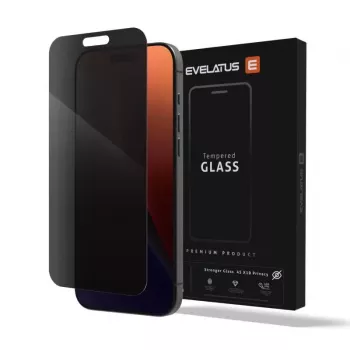 Evelatus Apple iPhone 15 Pro Max Privacy Corning Gorilla Glass Anti-Statisch 3D Full Cover 10X Stärkerer Displayschutz