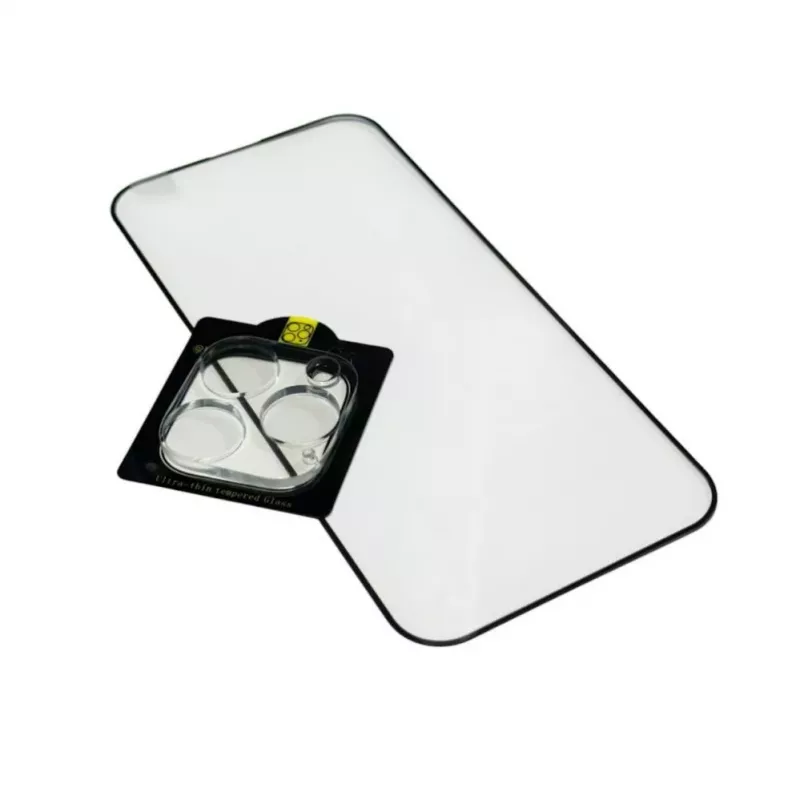 iLike Apple iPhone 13 Pro X2 Super Set 2.5D Edge Full Face Panzerglas + Kamera Glas