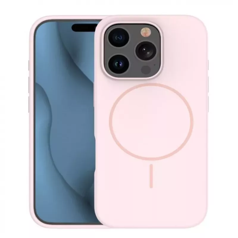iLike Apple iPhone 16 Pro Soft Touch Silikonhülle mit Magnet Light Pink