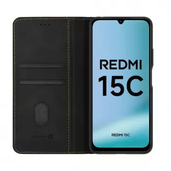 Evelatus Xiaomi Redmi 15C 4G/5G Book Case Folio Schwarz