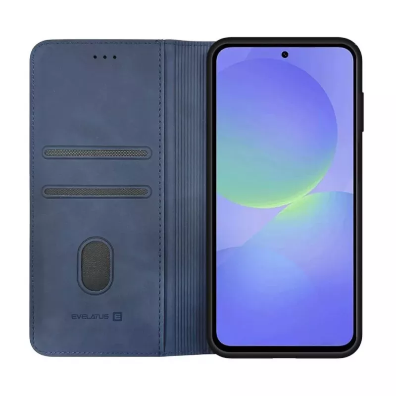Evelatus Samsung Galaxy A37 Book Case, Dark Blue