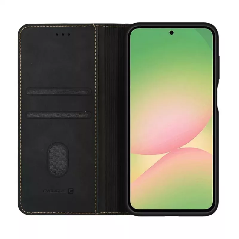 Evelatus Samsung Galaxy A57 Book Case, Schwarz