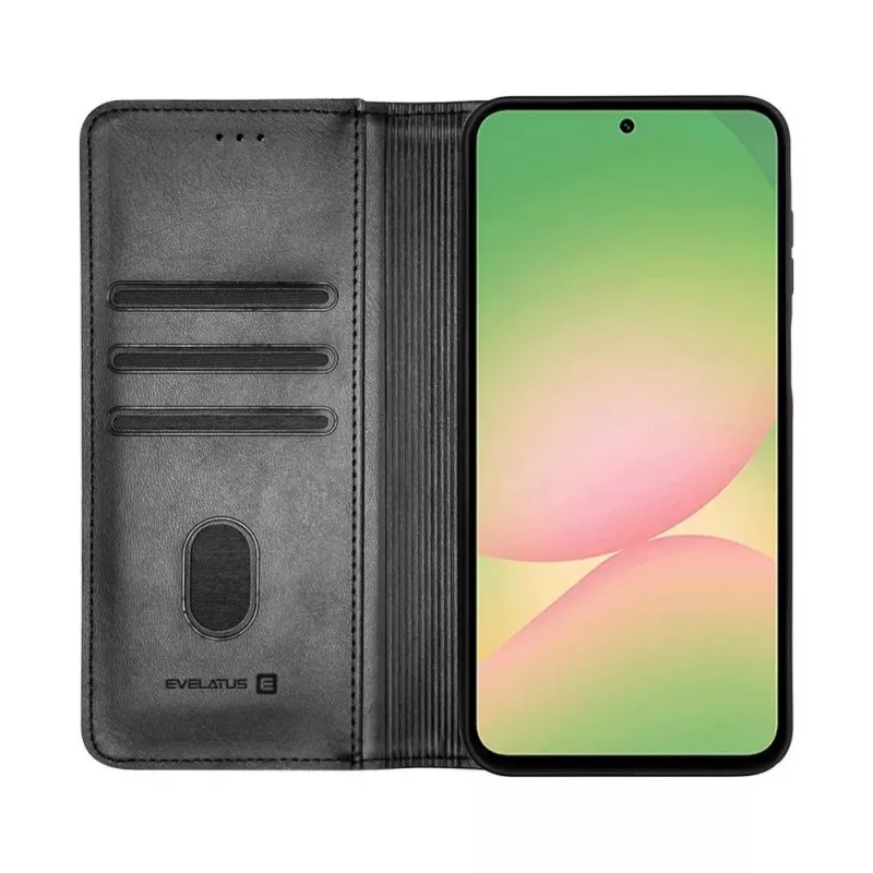 Evelatus Samsung Galaxy A57 Book Case Folio, Schwarz