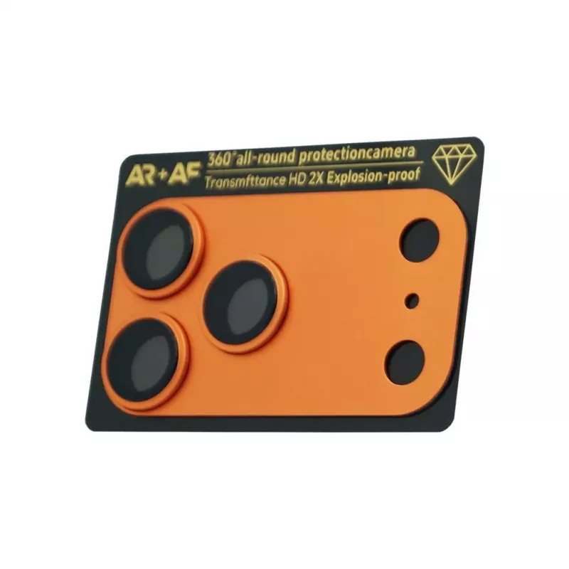 Evelatus Apple iPhone 17 Pro Max Full Body Camera Lens Protection Premium Orange