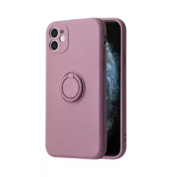 iLike Apple iPhone 14 Pro Silikon Ring Hülle Lila