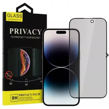 iLike Apple iPhone 14 Pro Max Privacy Glass Screen Protector Black