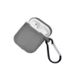 GreenGo Apple AirPods Silikonhülle mit Haken Grau