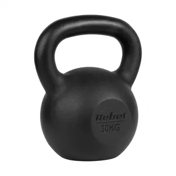 REBEL ACTIVE Gusseisen-Kettlebell 30 kg, Schwarz