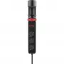 Olympia IOIO SL 3000 Black Table Edge Power Strip with 3 Schuko Outlets and 2 USB-A Ports, 1,5m Cable