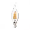 SYNERGY21 LED Retrofit E14 Kerze klar gebogene Spitze 4,5W Warmweiß dimmbar