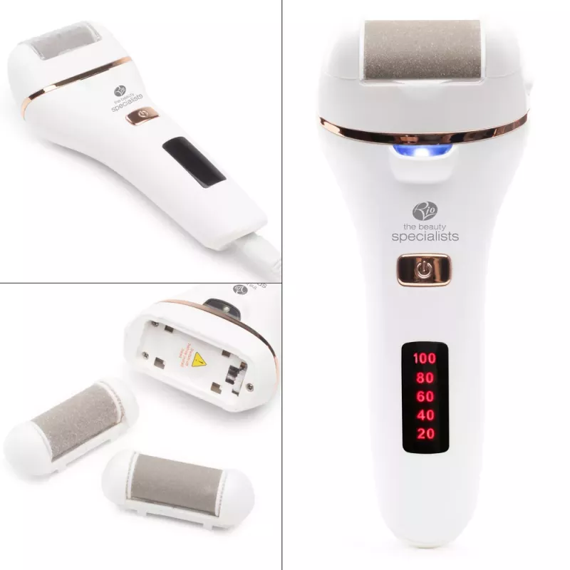 RIO PEDI4-EU/1.5 Go Smooth 60 Second Pedi elektrischer Hornhautentferner, Weiß
