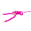LEAN TOYS Maskottchen Plüschaffe mit Baby, Dunkelrosa 90 cm