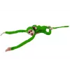 LEAN TOYS Maskottchen Plüschaffe mit Baby, Grün 90 cm
