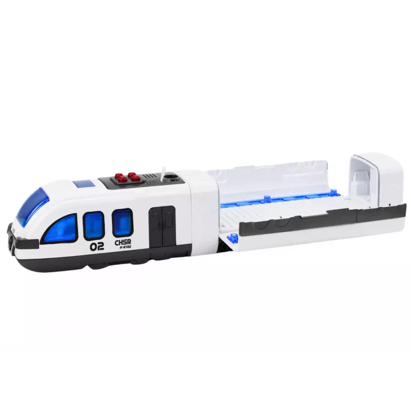 LEAN TOYS Passenger Train Turning Tracks DIY Sounds Lights