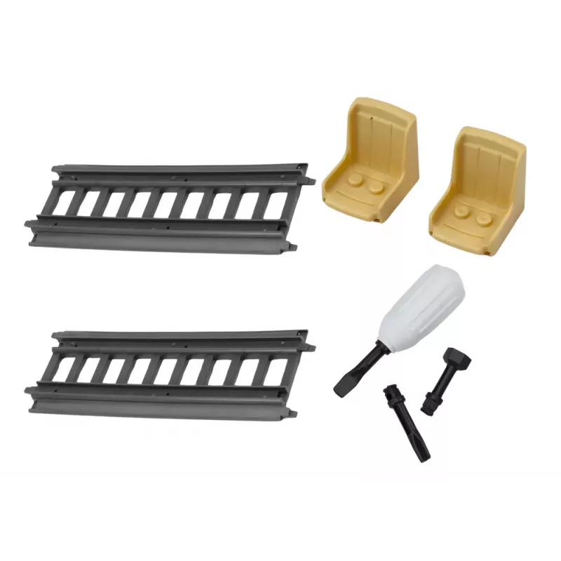 LEAN TOYS Passenger Train Turning Tracks DIY Sounds Lights