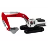 LEAN TOYS Crawler Excavator White and Red Metal Bucket