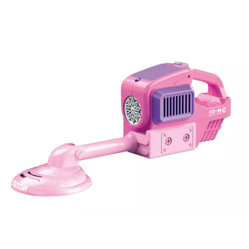 LEAN TOYS Seifenblasenmaschine Rasenmäher Trimmer Zwei Flüssigkeiten Pink