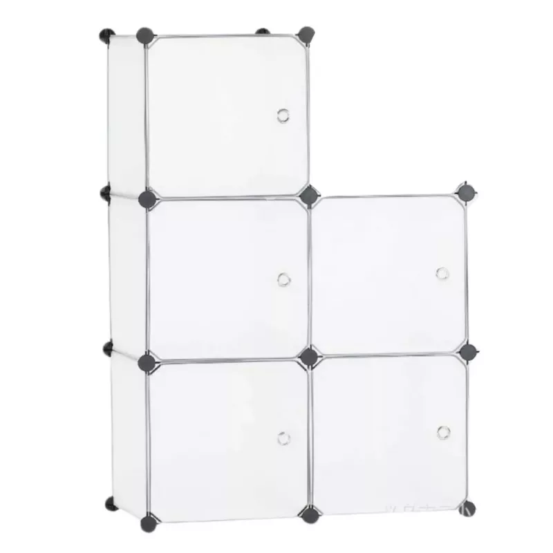 LEAN Modular Shoe Rack Accessories 5 Compartments Transparent