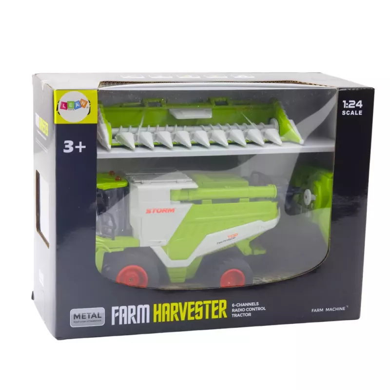 LEAN TOYS Combine Harvester With Corn Header 2in1 Remote Controlled RC Smoke Effect 2.4G