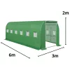 LEAN Gewächshaus für Gemüse, grüne UV-Fenster, 6x3x2m, 18m²