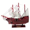 LEAN TOYS Sammler-Dekorationsmodell Segelschiff Rot 24x23cm