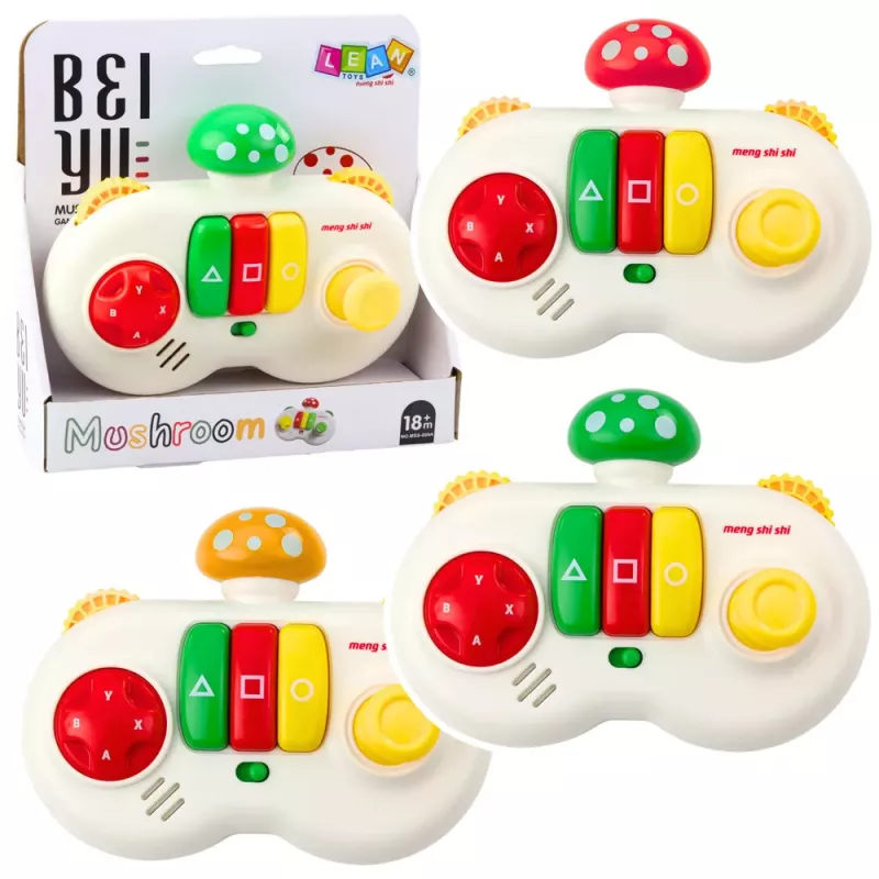 LEAN TOYS Console Pad Interaktiver sensorischer Pilz für Kinder mit Licht und Sound